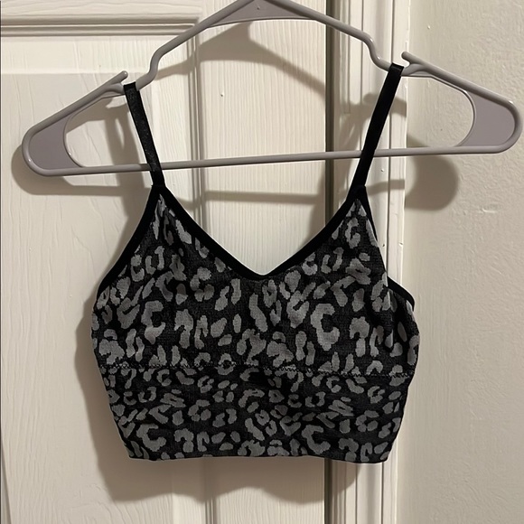 Other - Black and Gray Leopard Print Sports bra
